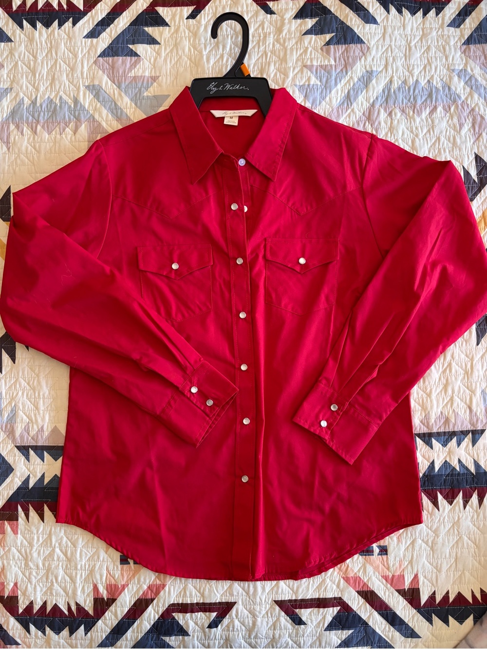Ely Cattleman Women's Red Western Snap-Front Blouse